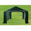 Temporary military vehicle storage tent